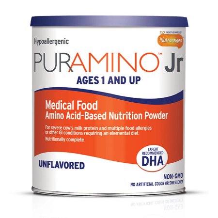 PurAmino Jr Unflavored 14.1 oz. Can Powder Specialized Medical Nutrition for Children