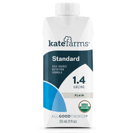 Kate Farms Standard 1.4 Plain Flavor Ready to Use 11 oz. Carton USDA Organic Plant-Based Formula for Weight Support