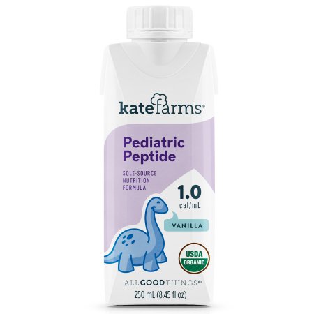 Kate Farms Pediatric Peptide 1.0 Vanilla Flavor Ready to Use 8.45 oz. Carton Organic, Nutrient-Rich Nutrition for Children with Digestive Sensitivities