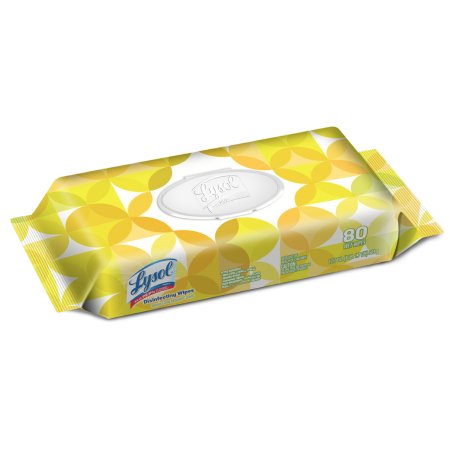 Lysol® Premoistened Wipe 80 Count Soft Pack Disposable Lemon Lime Blossom Scent NonSterile