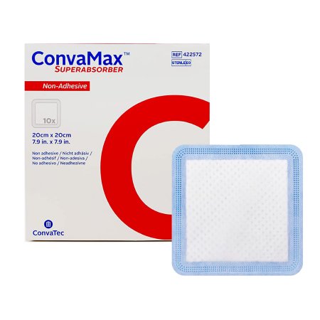 Super Absorbent Dressing ConvaMax Superabsorber 8 X 8 Inch Square