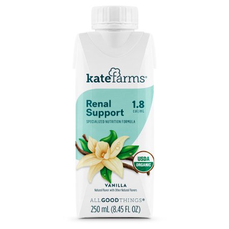 Kate Farms® Renal Support 1.8 Vanilla Flavor Ready to Use 8.45 oz. Carton