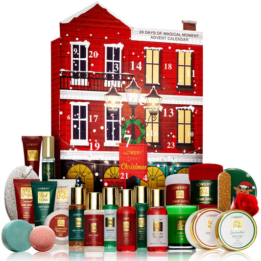 2022 Limited Edition Advent Calendar - 24pc Christmas Countdown Body Care Set for Holiday Joy and Relaxation