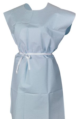 McKesson Patient Exam Gown Adult, One Size Fits Most, Blue, NonSterile (CS/50)