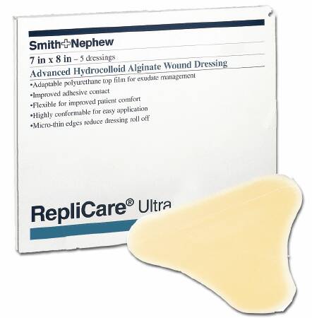 Thin Hydrocolloid Dressing Replicare Ultra 7 X 8 Inch Sacral