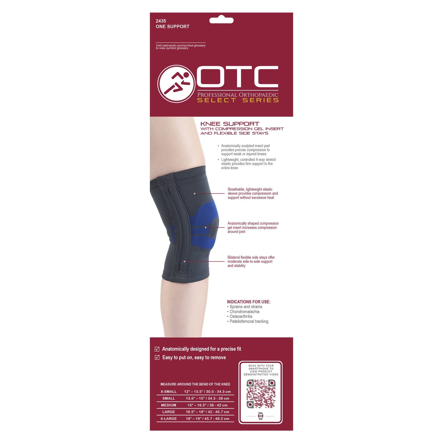 Knee Support Enhanced Compression with Gel Insert and Flexible Stays for for Targeted Relief