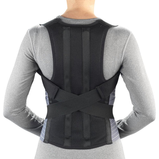 Premium Comfort Posture Brace with Rigid Stays Adjustable Abdominal Support