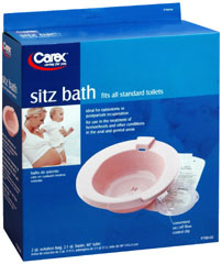 Carex Sitz Bath Ideal for Hemorrhoid Treatment, Anal and Genital Care, Fits Standard Toilets