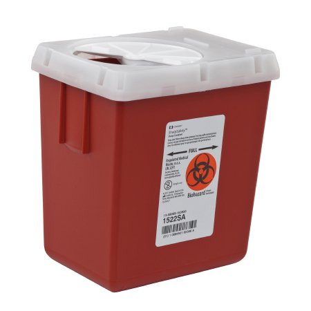 Sharps Container AutoDrop„¢ Red Base 7-1/4 H X 6-1/2 W X 4-1/2 D Inch Vertical Entry 0.55 Gallon
