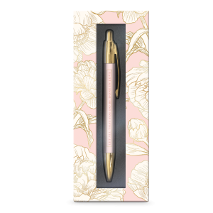 Faith And Inspiration Boxed Pens Elegant Black Ink Pens with Gold Foil Accents