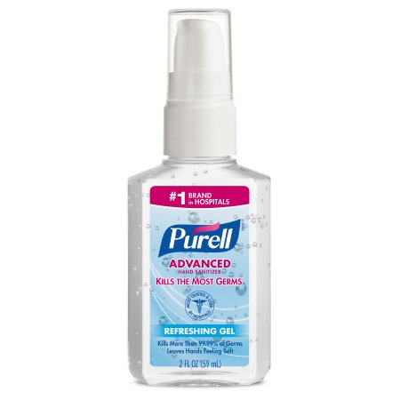 Purell Advanced Hand Sanitizer 2 oz. Ethyl Alcohol Gel Pump Bottle for On-the-Go Protection