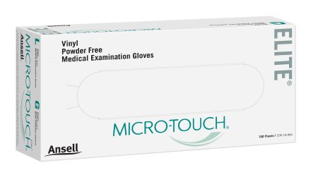 Micro-Touch Elite Vinyl Exam Gloves - X-Large Size (Box of 100) - Powder-Free, Smooth Finish