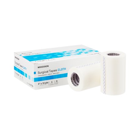 Medical Tape McKesson White 3 Inch X 10 Yard Silk-Like Cloth NonSterile