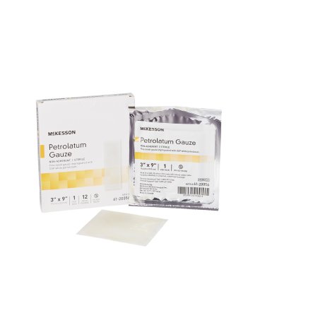 Petrolatum Impregnated Dressing McKesson Rectangle 3 X 9 Inch Sterile