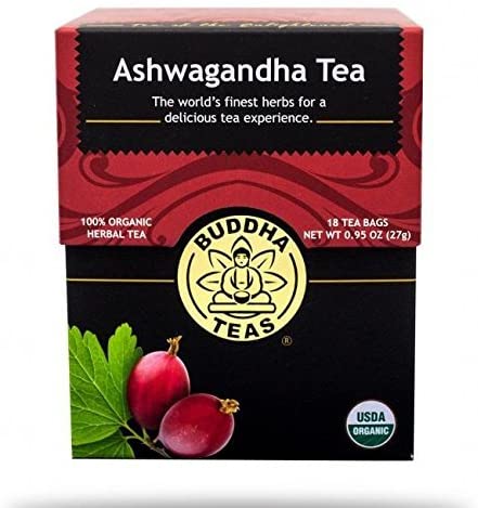 Ashwagandha Tea 18 Bags Organic Adaptogen with Anti-Stress Agents and Antioxidants