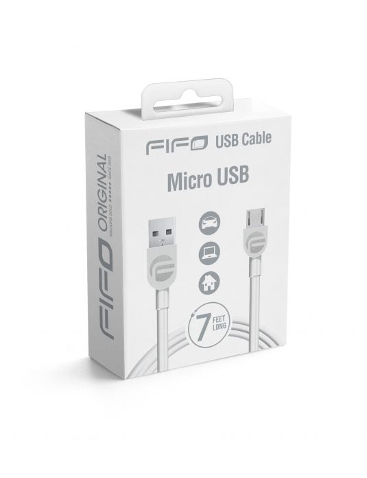 FIFO COLORS Micro-USB Cable 7FT Extended Reach and Vibrant Connectivity