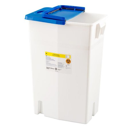 Pharmaceutical Waste Container PharmaSafety„¢ White Base 26 H X 12-3/4 D X 18-1/4 W Inch Vertical Entry 18 Gallon