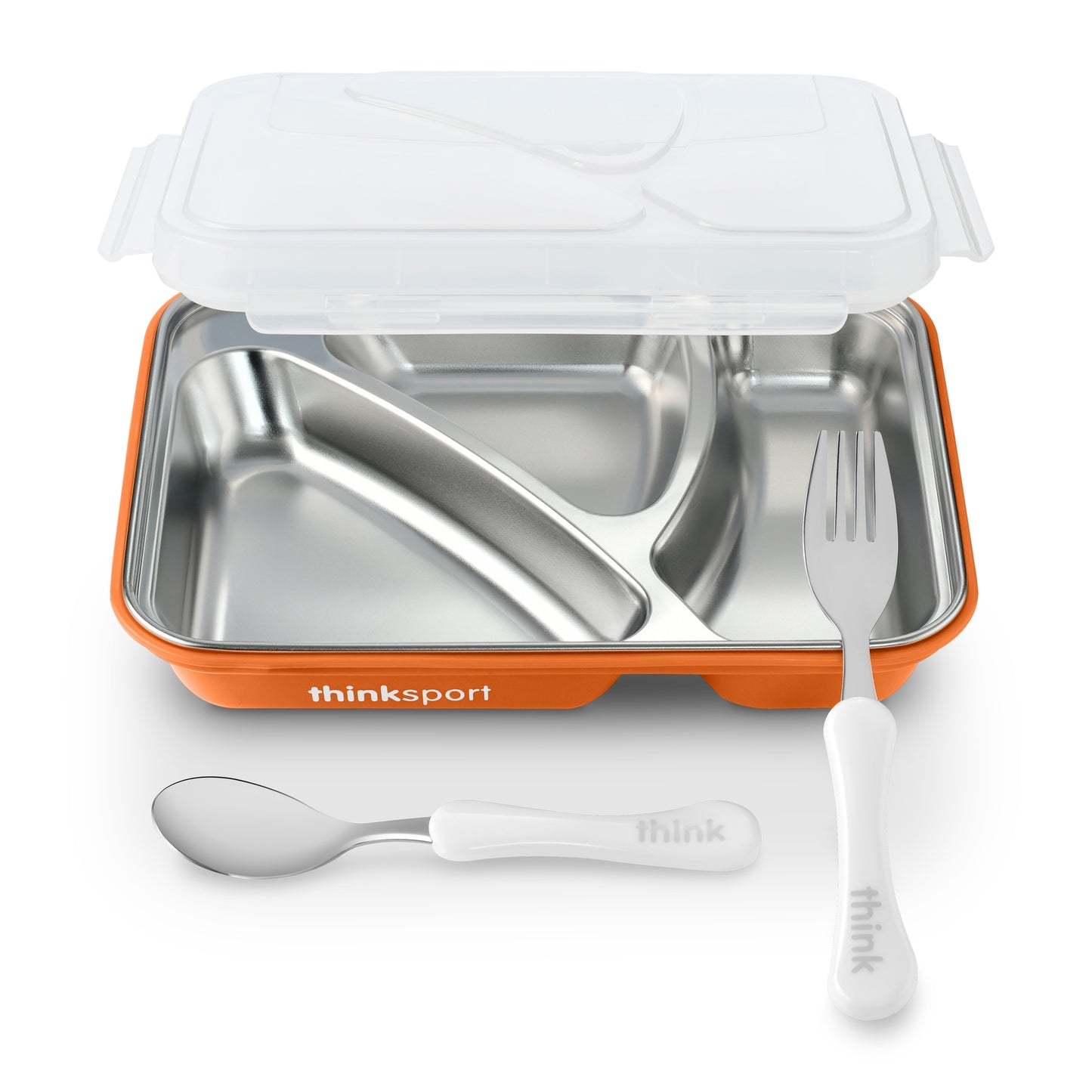 Airtight Lunch Container With Fork Spoon Orange Keep Your Meals Fresh and Colorful