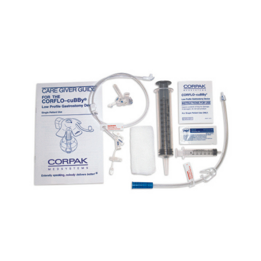 Gastrostomy Feeding Tube Kit Corflo-cuBBy® 16 Fr. 1.5 cm Tube Silicone Sterile
