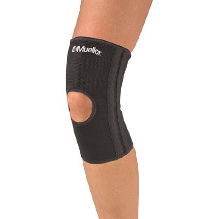 Mueller Knee Stabilizer Small/Medium Size, Open Patella, Versatile Support for Left or Right Knee