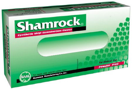 Shamrock 2000 Series Synthetic Vinyl Exam Gloves Medium Size (Box of 100) - Soft, Comfortable, Effective Barrier