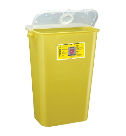 Sharps Container Bemis„¢ Sentinel Yellow Base 22-1/2 H X 16-1/2 L X 11-13/16 W Inch Horizontal / Vertical Entry 11 Gallon
