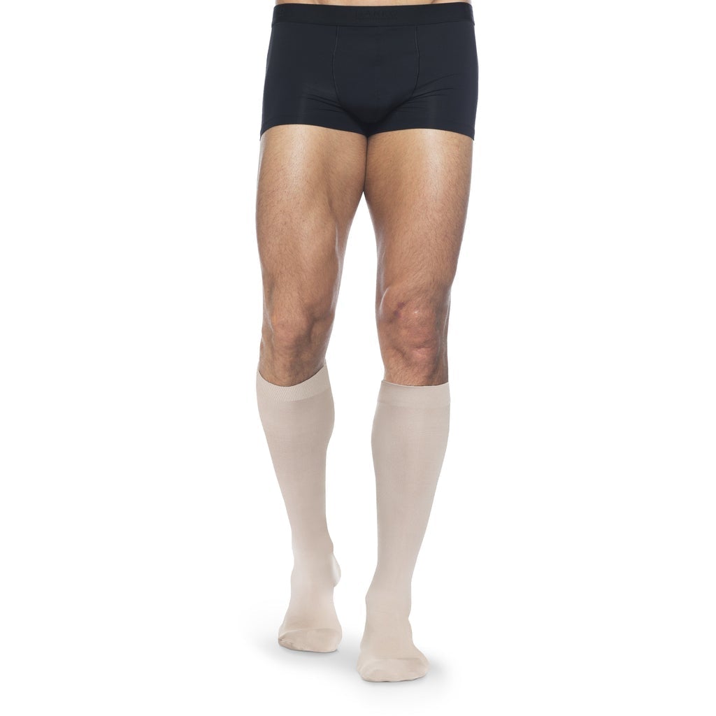 Dynaven Opaque Ribbed 30-40 mmHg Men's Knee High Compression Stockings