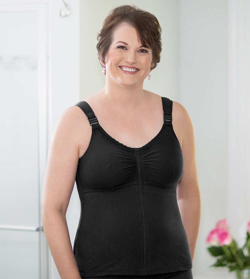 ABC Zip-Front Post-Surgical Camisole with Drain Management Comfort Meets Accessibility