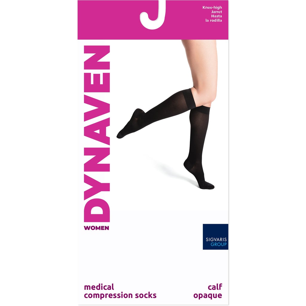 Dynaven Opaque Women's  15-20 mmHg Knee High Stocking