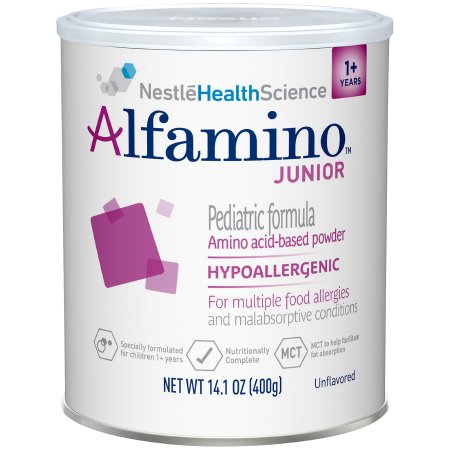 Alfamino Junior Unflavored 14.1 oz. Can Powder Comprehensive Amino Acid-Based Nutrition for Growing Children