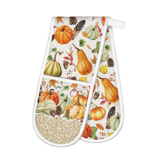 Sweet Pumpkin Double Oven GloveSweet Pumpkin Double Oven Glove Cozy and Protective Autumn Kitchen Essential