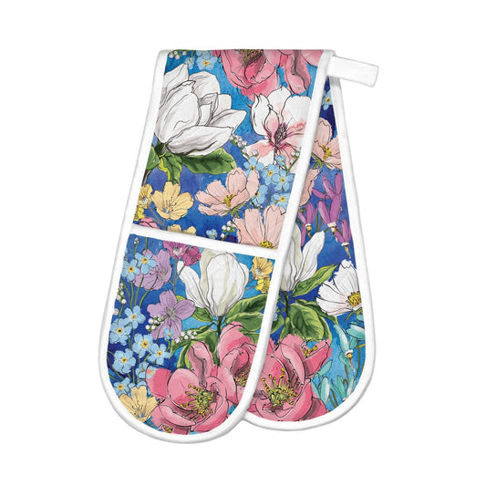 Michel Design Works Magnolia Double Oven Glove Timeless Elegance for Year-Round Style and Protection