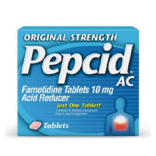 Antacid Pepcid 10 mg Strength Tablets 30 Tablets/Box: Trusted Relief for Heartburn