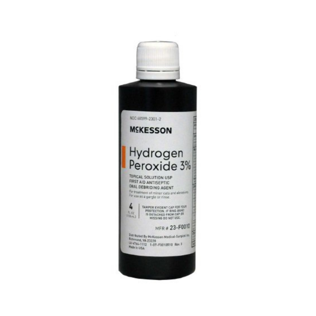 McKesson Hydrogen Peroxide 3% Topical Solution - 4 oz. Bottle