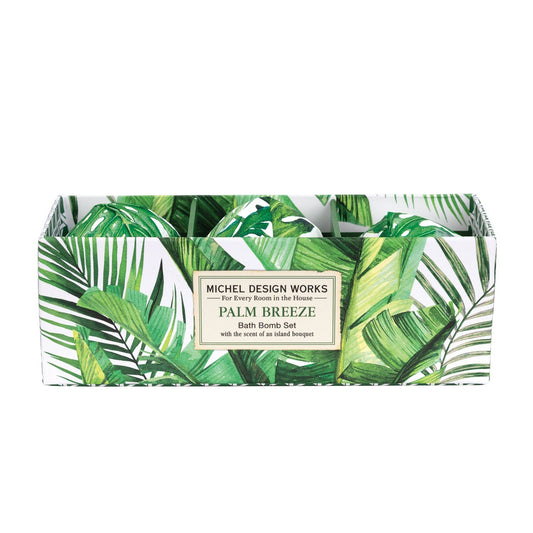 Palm Breeze Small Bath Bomb Set Tropical Luxury for a Blissful Bath Experience