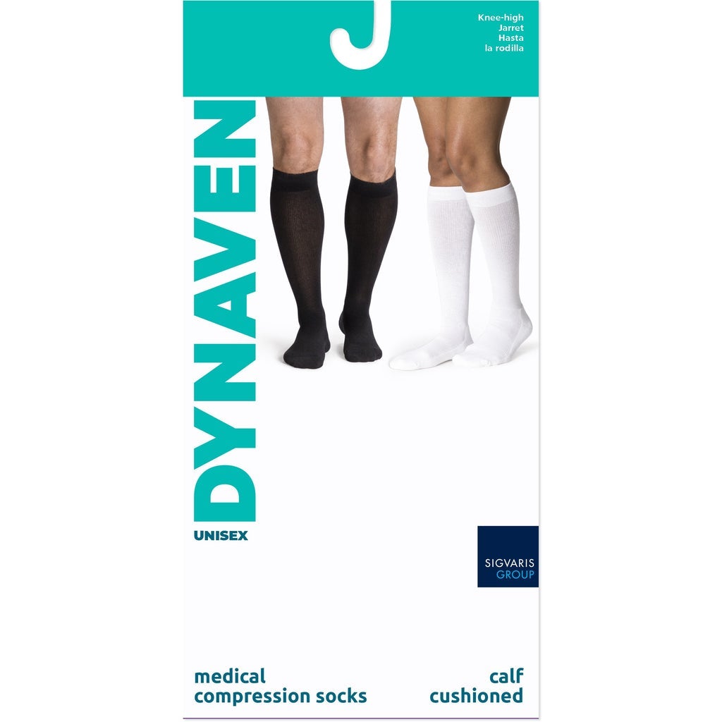 Dynaven Cushioned Knee High 20-30 mmHg Unisex Compression Stockings