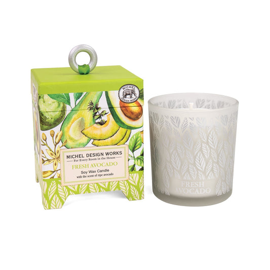 Michel Design Works Fresh Avocado 6.5 oz. Soy Wax Candle Aromatic Bliss with Creamy Avocado