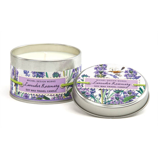 Lavender Rosemary Travel Candle Aromatherapy On-The-Go with 100% Soy Wax