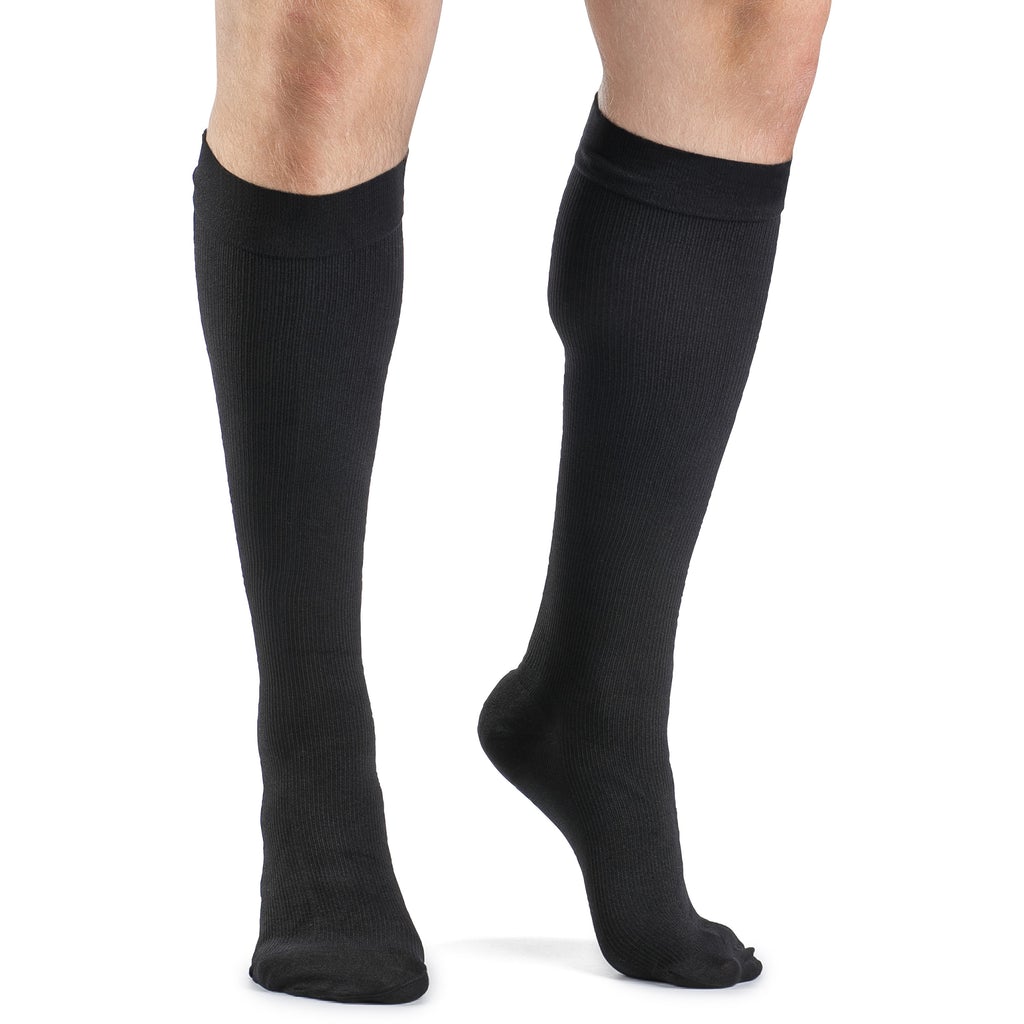 Dynaven Opaque Ribbed 15-20 mmHg Men's Knee High Stockings