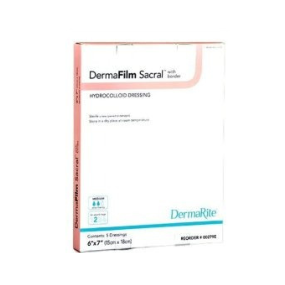 DermaFilm® Sacral Hydrocolloid Dressing, 6 X 7 Inch