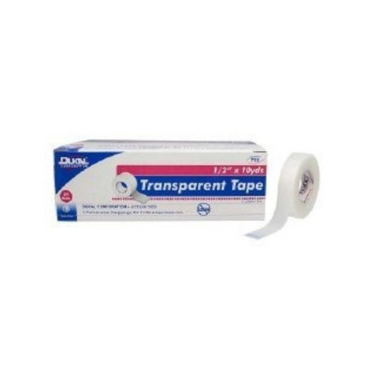 Dukal™ Transparent Medical Tape, 1 Inch X 10 Yard BX/12