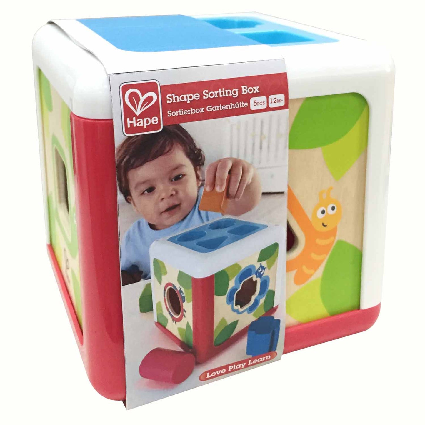 Hape Shape Sorting Box - Fun Learning Toy with Garden Creatures for Kids 12 Months and Up
