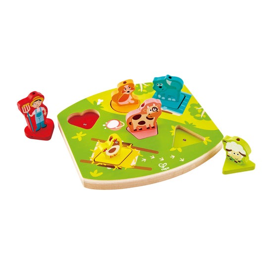 Hape Interactive Farmyard Sound Puzzle Educational Matching Game for Kids