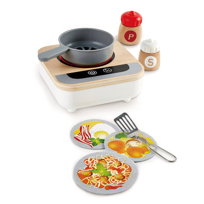 Hape Fun Fan Fryer Wooden Kitchen Playset with Realistic Cooking Features