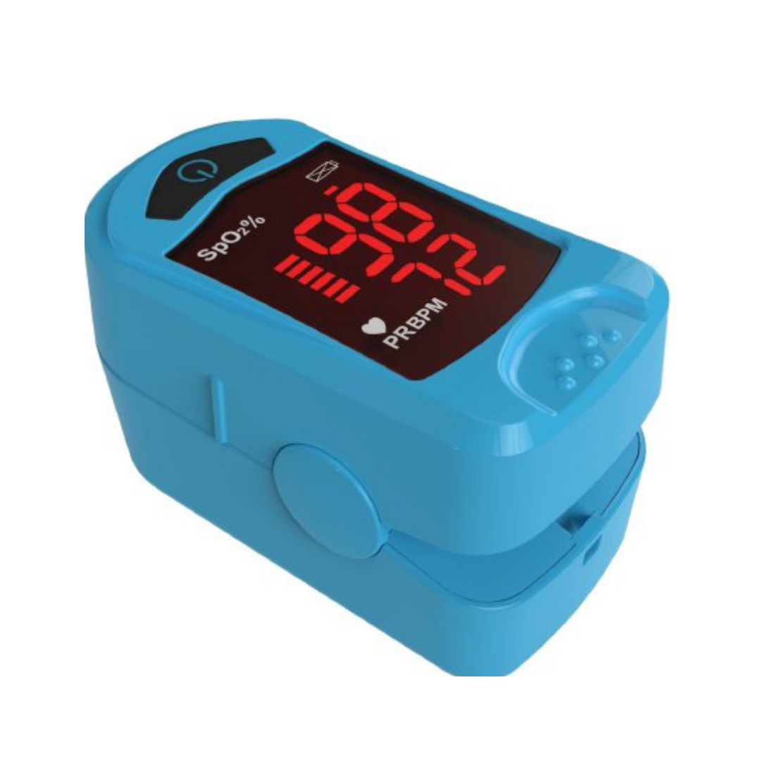 Battery Operated Fingertip Pulse Oximeter with Visible Alarm Pediatric and Adult Use