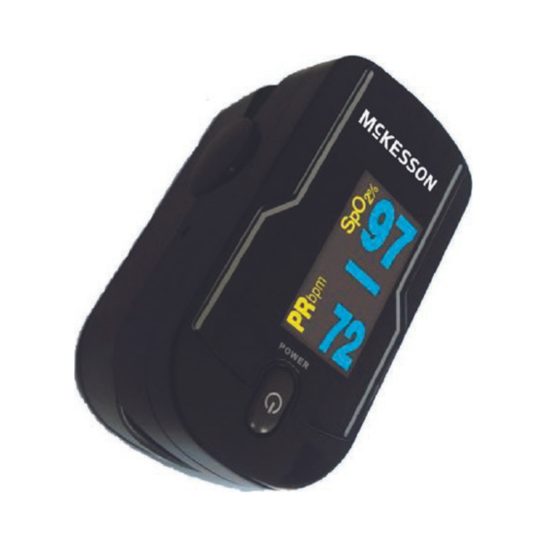 McKesson Finger Pulse Oximeter Battery Operated, Adjustable Brightness OLED Display for Precise Health Monitoring