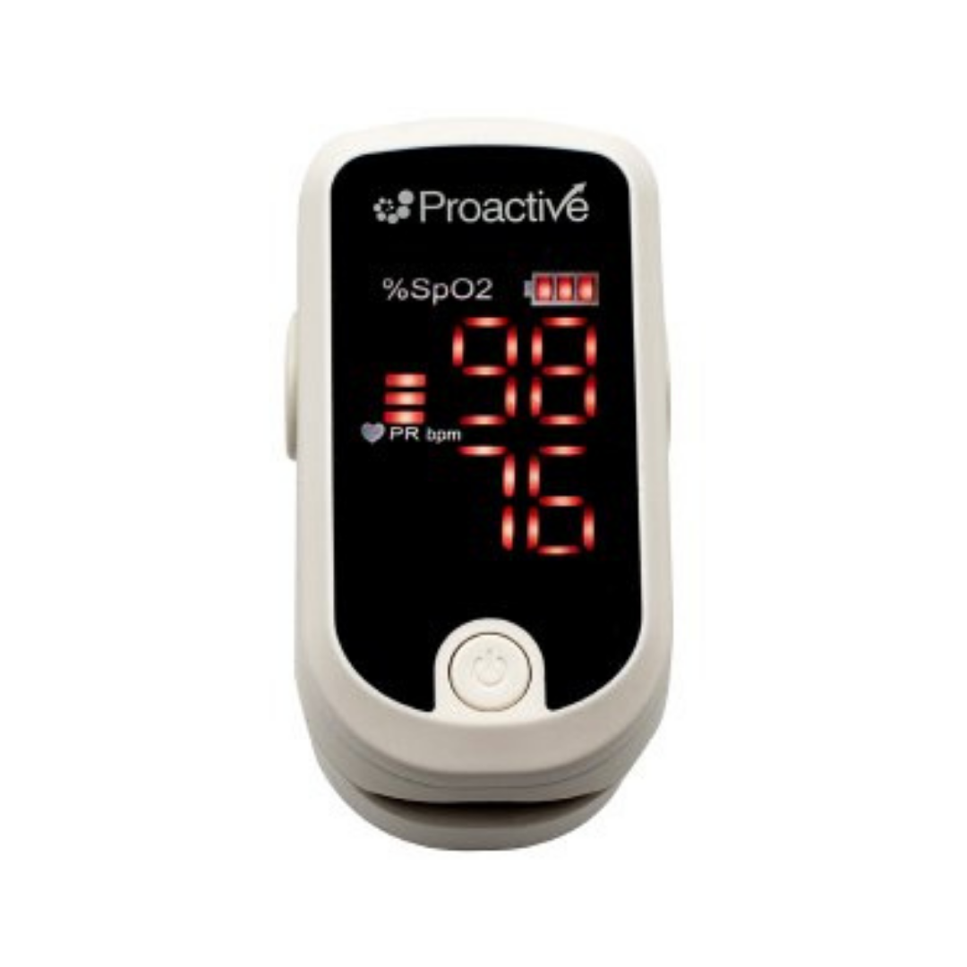 Proactive Medical Fingertip Pulse Oximeter Battery Operated, Portable, Accurate Monitoring