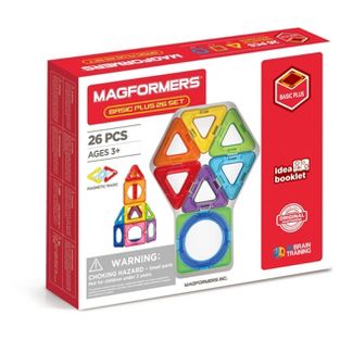 Magformers Basic Plus Magnetic Building Set - 26-Piece Smart Kit for Creative Play