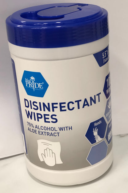 MEDPRIDE DISINFECTANT WIPES 75% alcohol with ALOE extract