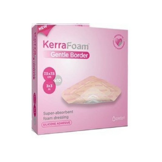 KerraFoam™ Gentle Border Silicone Foam Dressing BX/10